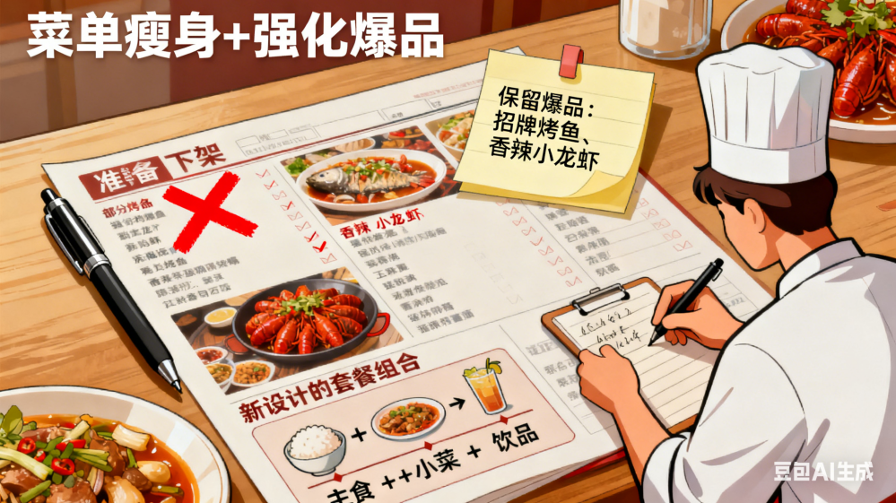 菜单与运营调整示意