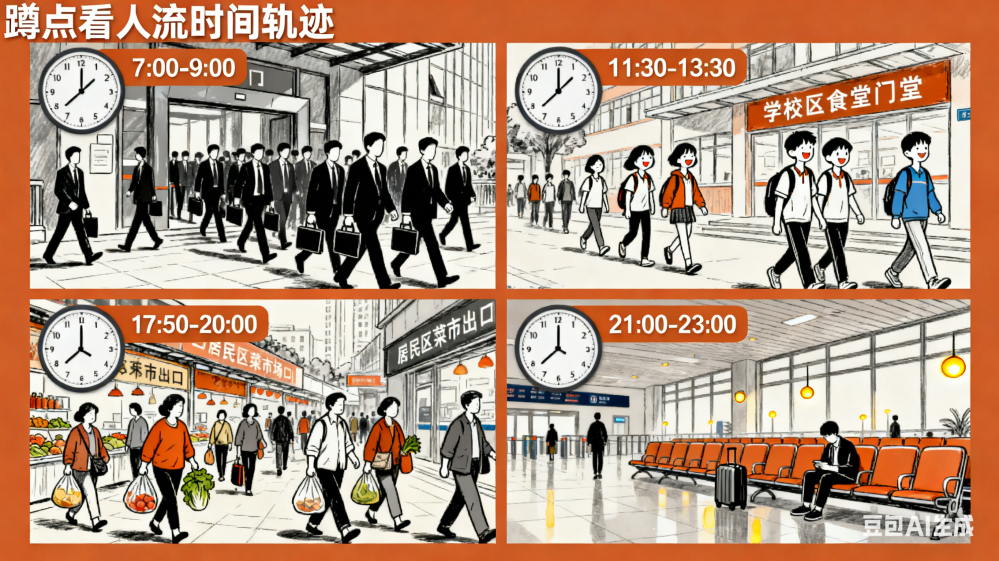 人流与客流示意